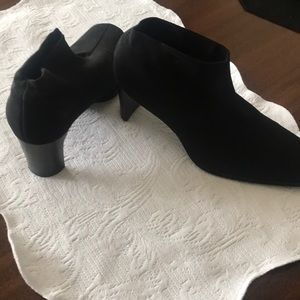 Black microfiber boots all season